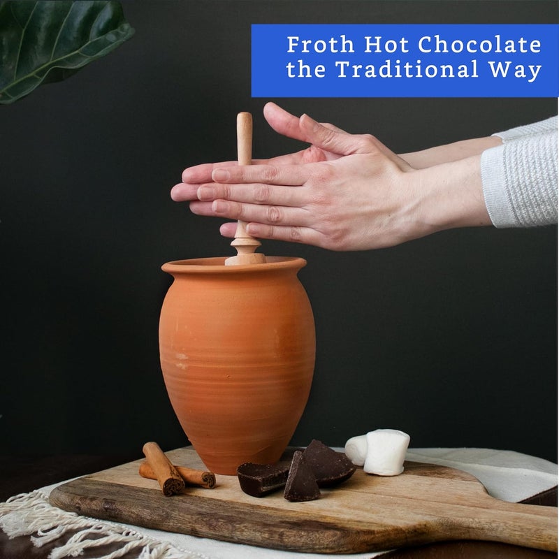 GLOBE ROCKET Authentic Artisanal Molinillo Hot Chocolate Frother (Small Cup Size) - Handmade Wooden Whisk for Mexican Hot Chocolate - Molinillo Wooden Wisk - Traditional Mexican Cookware - Image 5