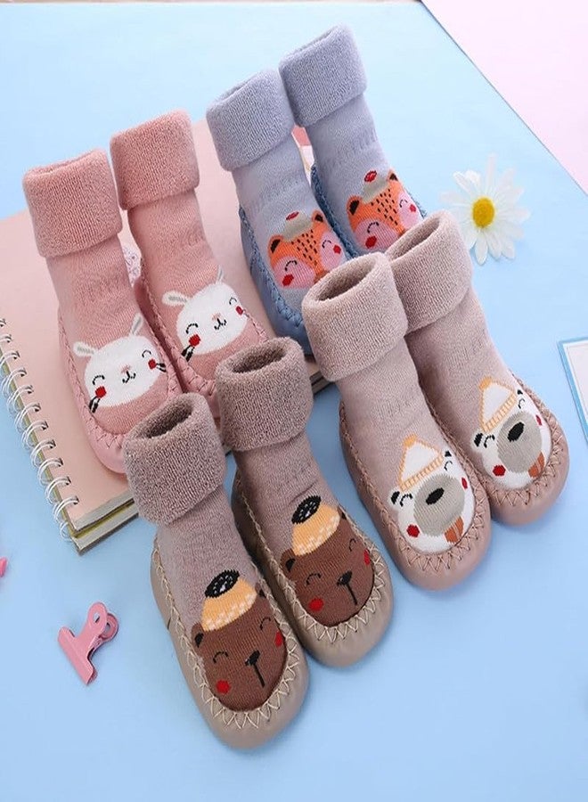 Yanwenx Infant Boys Girls Baby Socks Shoes Toddler Shoes Floor Socks - Pink,6-12 Months - Image 4