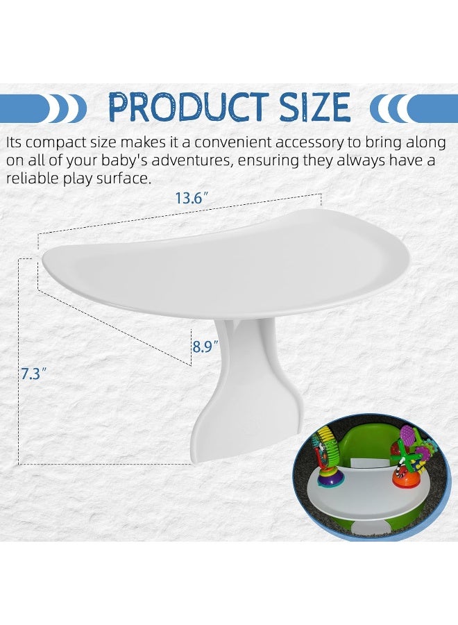 LuQiBabe Baby Booster Seat Tray Attachment Only Compatible with Bumbo Baby Infant Toddler Floor Seat Feeding Tray for Boys and Girls 3 to 12 Months - White - Image 2