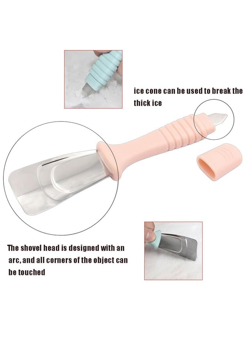 Generic Double headed ice scraper - two-piece stainless steel defrosting shovel, suitable for refrigerators, freezers, and cars, with 3-layer curved and anti slip handle  - Image 3