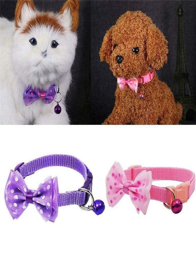 KittuPet 2.Pcs Dog Cat Pet Bowknot Cute Bow Tie Bell Adjustable Puppy Kitten Necktie Collar (Buy 1 Get 1 Free) Blue - Image 3