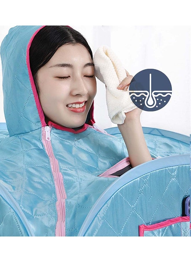 Arabest Portable Steam Sauna,One Person Sauna for Weight Loss Detox Relaxation at Home Personal Therapeutic Sauna,Blue  - Image 5