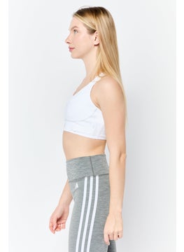 Adidas Women Padded Sports Bra, White  - Image 2