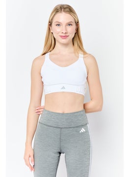Adidas Women Padded Sports Bra, White  - Image 1