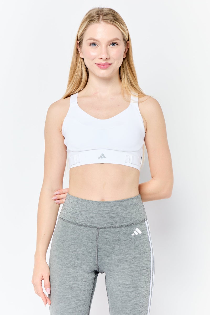 Adidas Women Padded Sports Bra, White  - Image 1