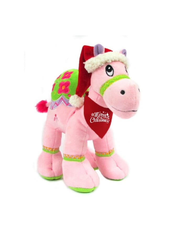 Cuddly Pink Christmas Camel With Bright Detailed E - Image 2