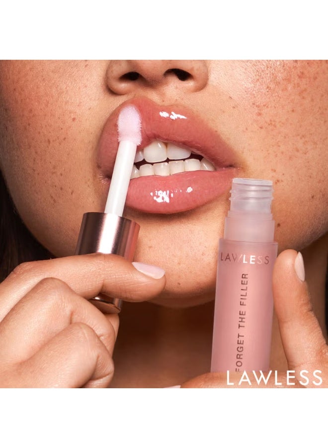 LAWLESS BEAUTY Forget The Filler Lip Plumper Line Smoothing Gloss - Mini Rosy Outlook - Image 3