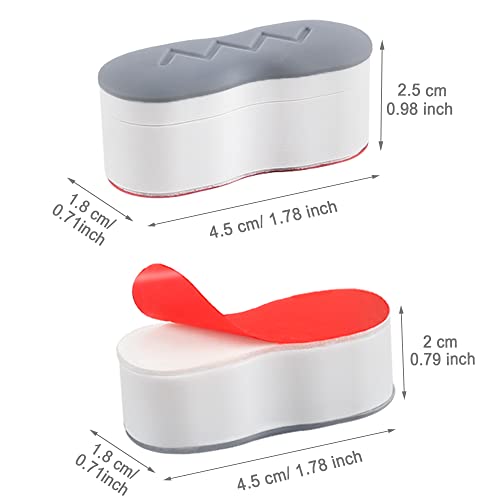 Maylanny Bidet Toilet Seat Bumpers, Universal Toilet Seat Buffer,Toilet Lid Rubber Bumpers with 2 Heights adjustment,Bidet Bumpers with Strong Self Adhesive(Grey & Clear, 10 for Toilet Lid, 4 for Toilet Tank) - Image 2