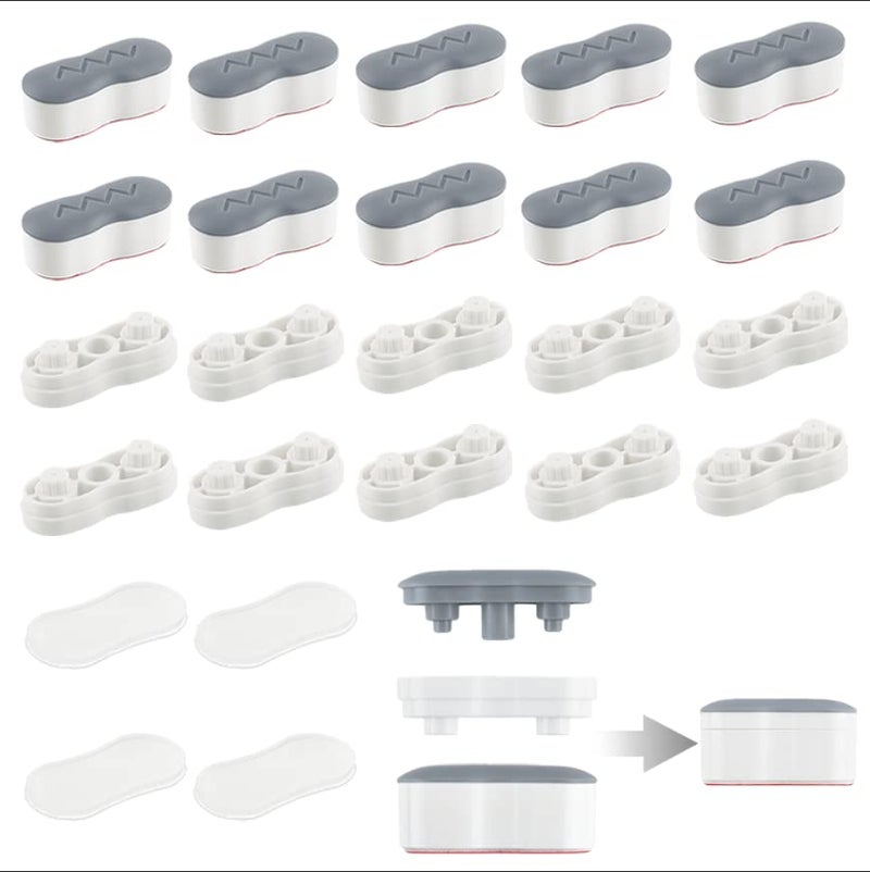 Maylanny Bidet Toilet Seat Bumpers, Universal Toilet Seat Buffer,Toilet Lid Rubber Bumpers with 2 Heights adjustment,Bidet Bumpers with Strong Self Adhesive(Grey & Clear, 10 for Toilet Lid, 4 for Toilet Tank) - Image 1