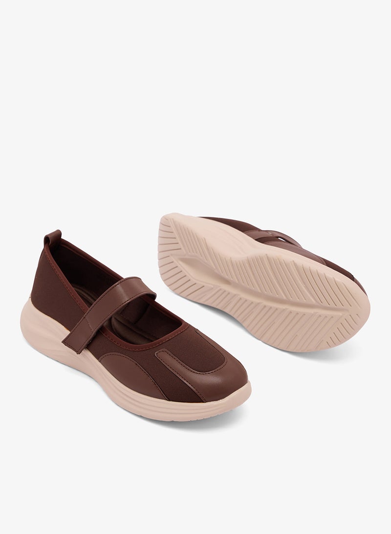 Brown Slip On Ballet Sneakers - Image 3