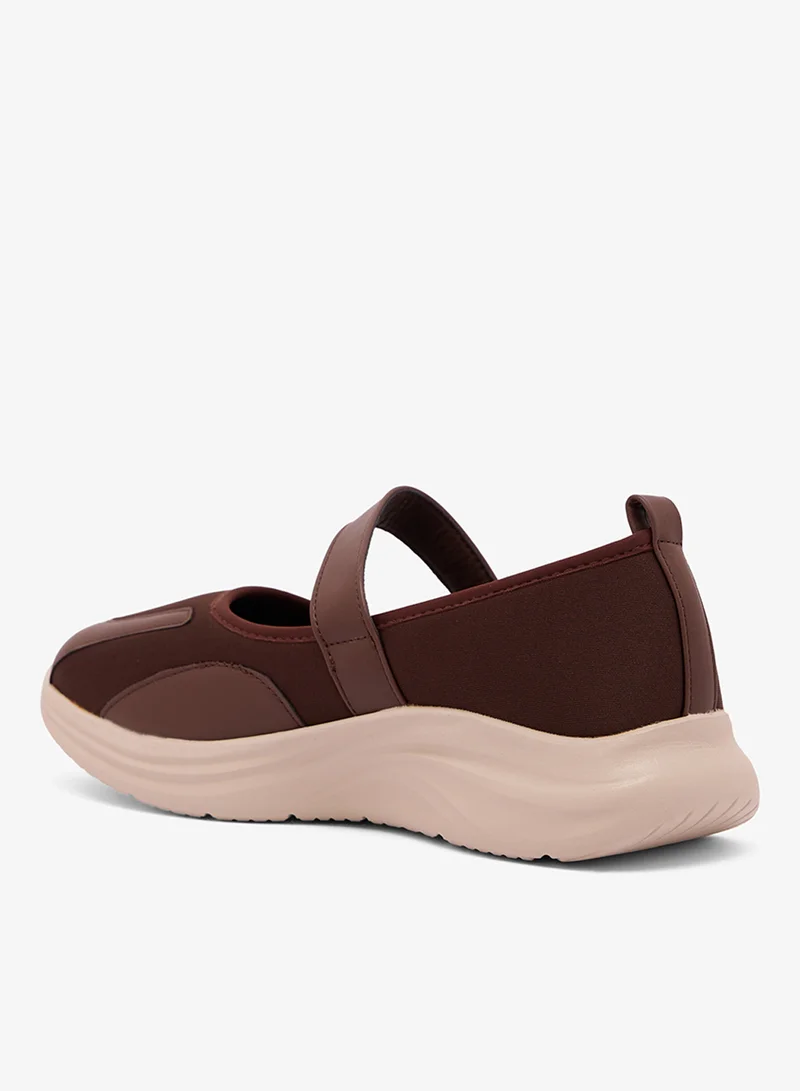 Brown Slip On Ballet Sneakers