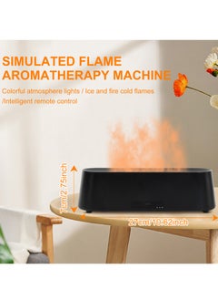 بيوينتي 300ML Essential Oil Diffuser, Flame Aromatherapy Diffuser, Aroma Air Diffuser With Remote Control, 7 Colors LED Light Scented Oil Diffuser, Ultrasonic Cool Mist Diffuser Air Humidifier  - Image 2