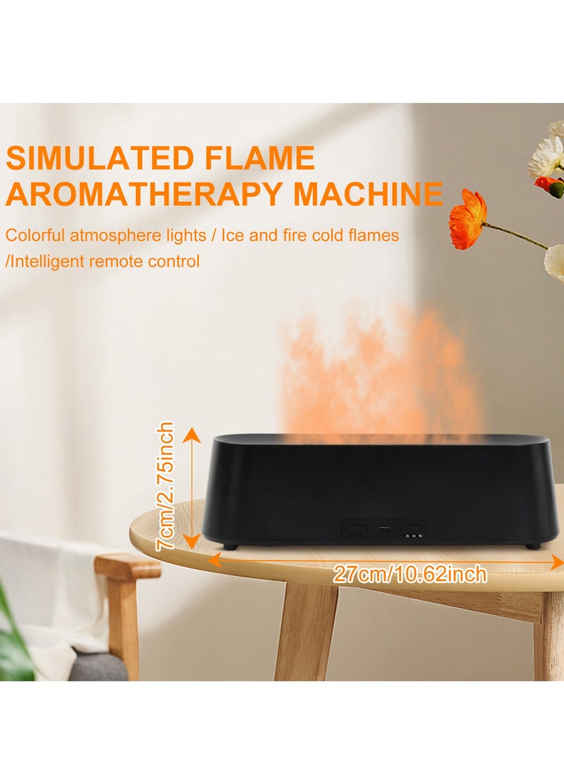 بيوينتي - 300ML Essential Oil Diffuser, Flame Aromatherapy Diffuser, Aroma Air Diffuser With Remote Control, 7 Colors LED Light Scented Oil Diffuser, Ultrasonic Cool Mist Diffuser Air Humidifier - Image 1