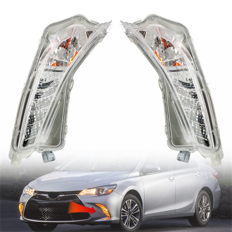 munirater 1 Pair Daytime Running Fog Lamps Replacement for 20152017 Camry Left and Right Side Fog Lights