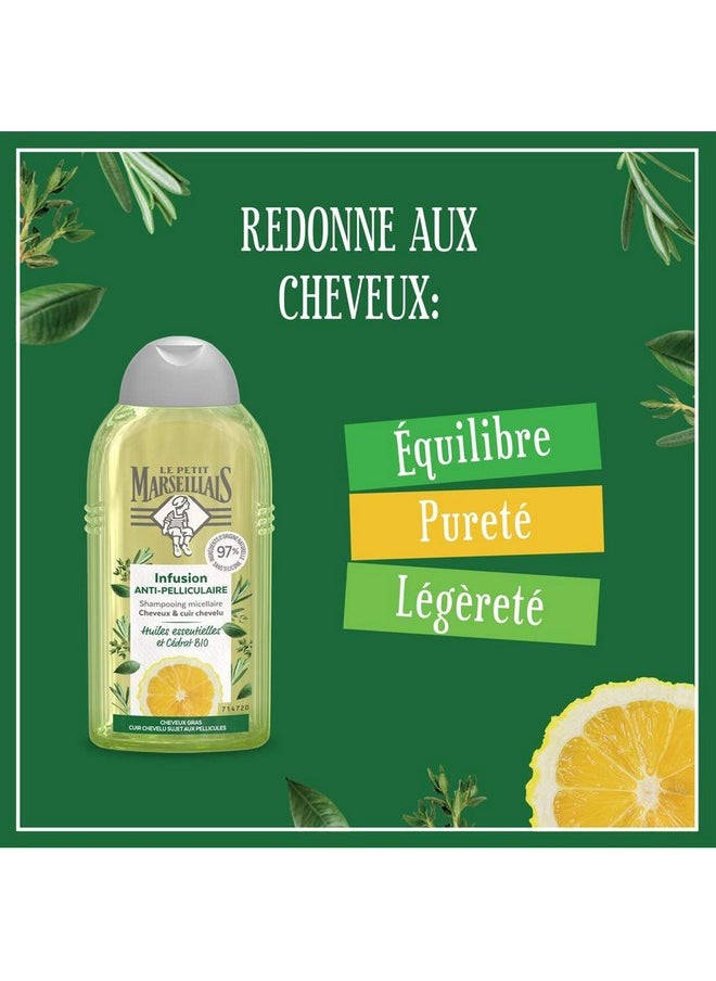 LE PETIT MARSEILLAIS Shampooing Antipelliculaire Infusion Huiles Essentielles Et Cédrat Bio Antidandruff Shampoo Organic Essential Oils And Citrus Infusion  - Image 3