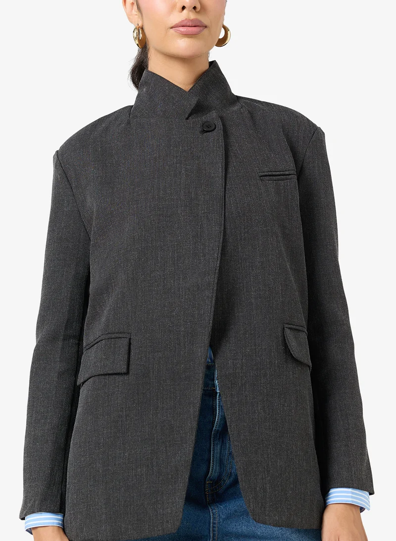 Ella  High Collar Blazer for Women | Best Price UAE