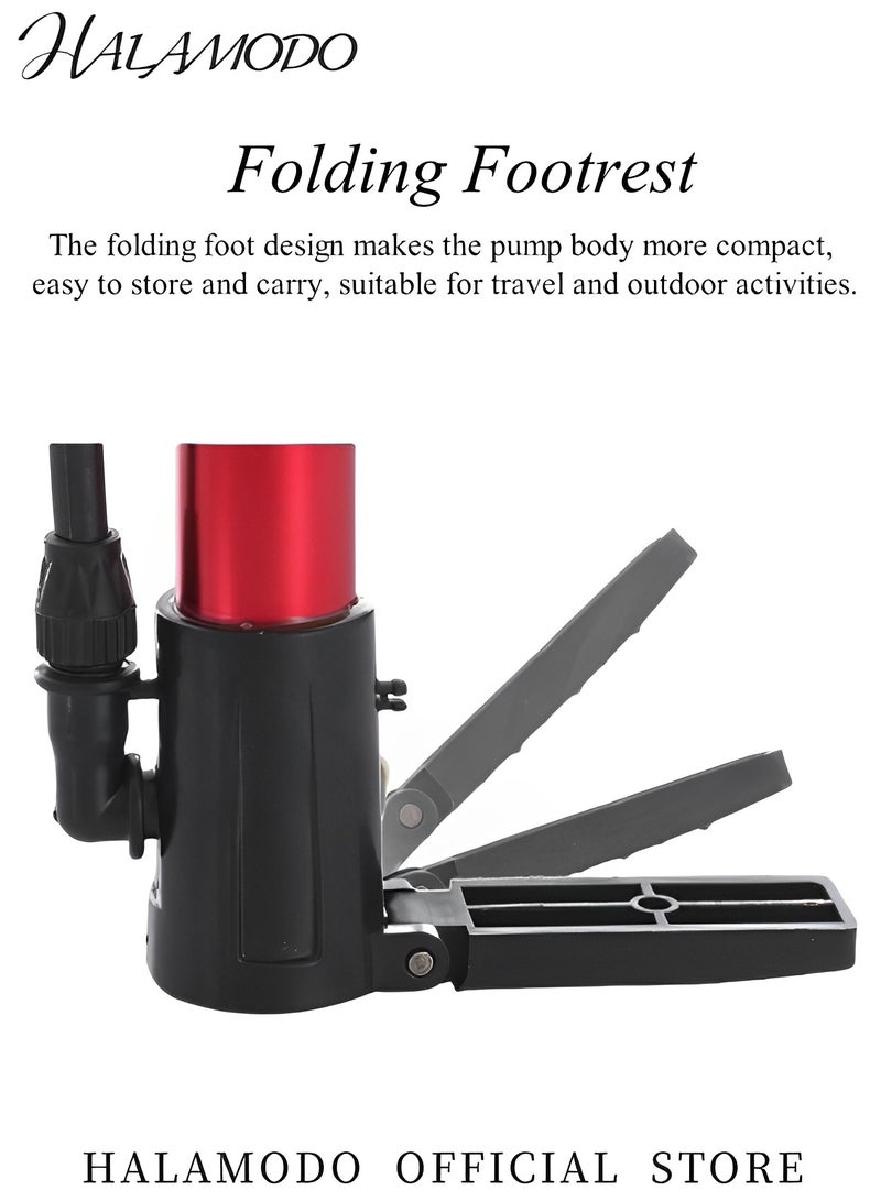 Bike Pump Bicycle Floor Pump Bike Tire Pumps Compatible with Presta and Schrader Valve Inflator High Pressure Portable Air Pump for Road Bike Car MTB Sports Balls - Image 2