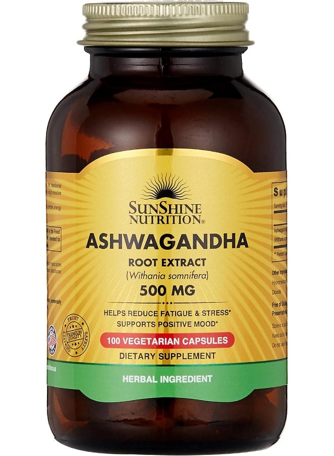 SUNSHINE NUTRITION أشواغاندا 500 ملغ 100 كبسولة - Image 1