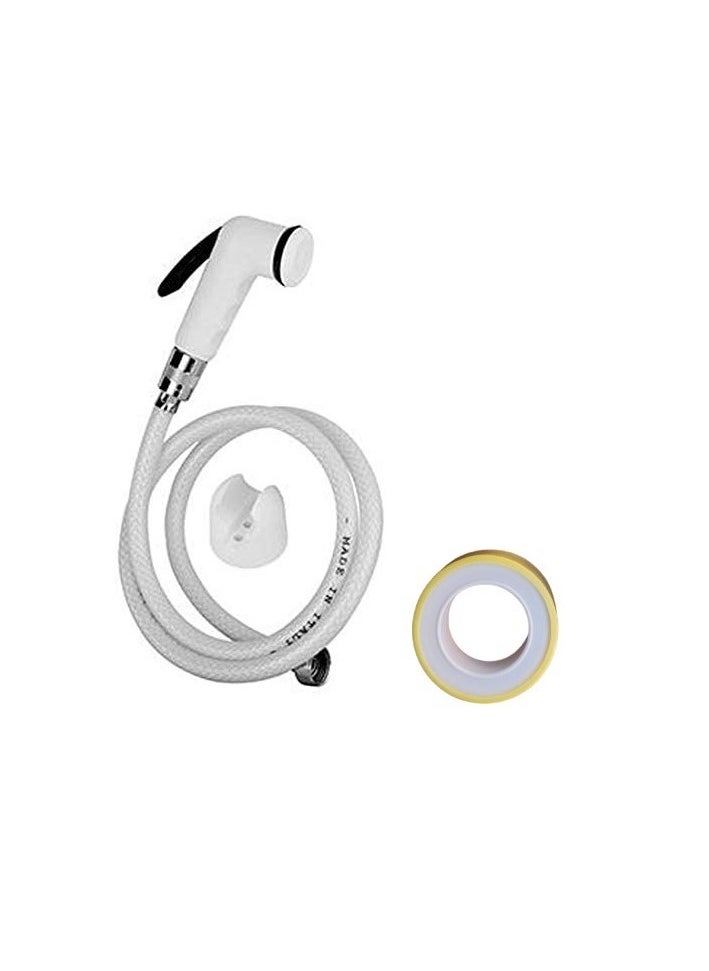 Shams Vidmar Fine Finish Sanitary Shattaf For Bathroom/Jet Spray For Toilet Shower Faucet, Polished Finish (Decorative Shattaf 4)  - Image 1