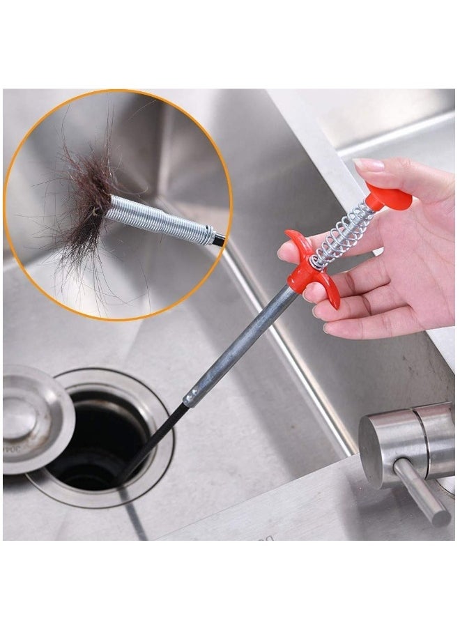 Generic Flexible Cleaning Claw Pipe Cleaning Spiral Drains Dredge Tool, Sink Sewer Cleaning Hook, Spring Hair Drain Clog Remover Cleaning Tool  - Image 1