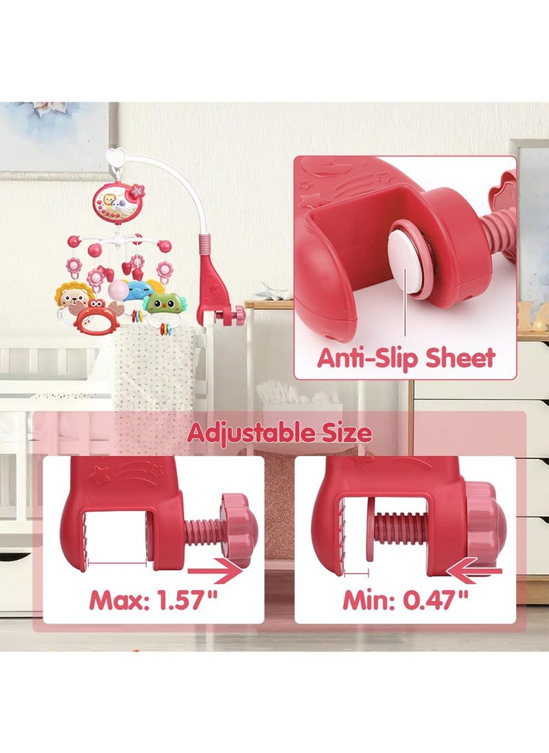 Arabest Mini  Baby Crib Mobile with Music and Lights,360°Rotation Remote Control Musical Mobile for Crib with 400 Lullabies,Projection Night Light and Chewable Rattle Toy,Crib Mobile for Girls and Boys  - Image 5