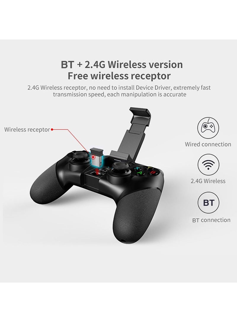 Ipega - Ipega Gamepad PG-9076 BT 2.4G Wireless Game Console Controller Mobile Trigger Gaming Handle Joystick Black - Image 1