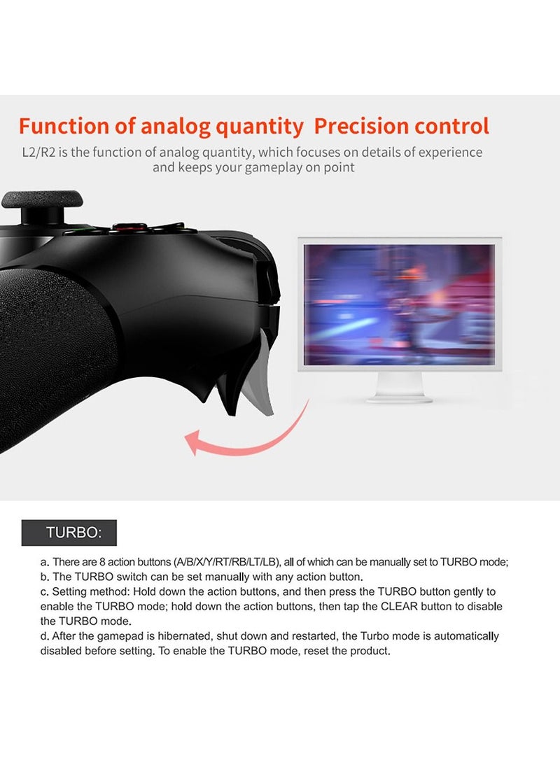 Ipega - Ipega Gamepad PG-9076 BT 2.4G Wireless Game Console Controller Mobile Trigger Gaming Handle Joystick Black - Image 1