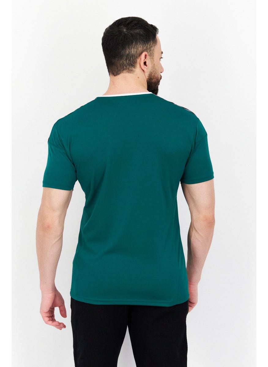 Hummel - Men Sportswear Fit Brand Logo Training T-Shirts, Green - Image 1