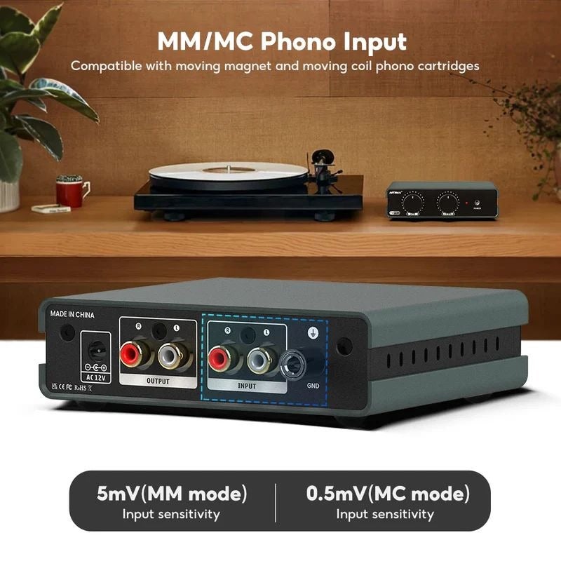 AIYIMA T3 PRO MM MC Phono Preamplifier RIAA Equalization Turntable Preamp Adjustable Gain Volume Replaceable Op Amp Ground Terminal Vinyl Record Player Audio Pre Amplifier - Image 4