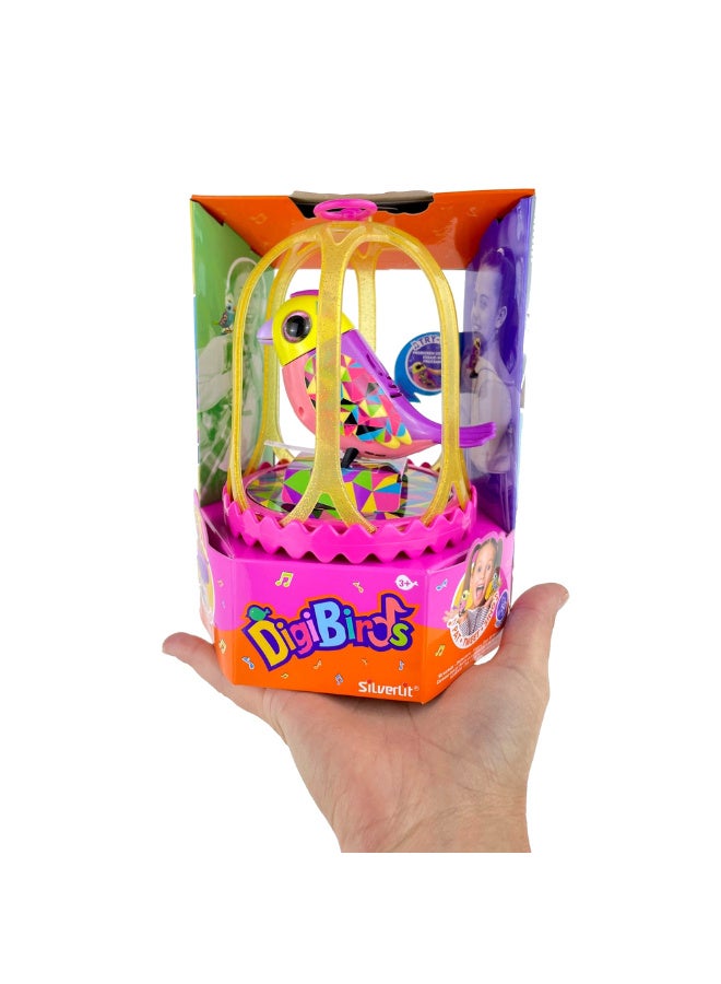 Silverlit Digibirds II In Cage Gold Finch - Interactive Birds - Image 1