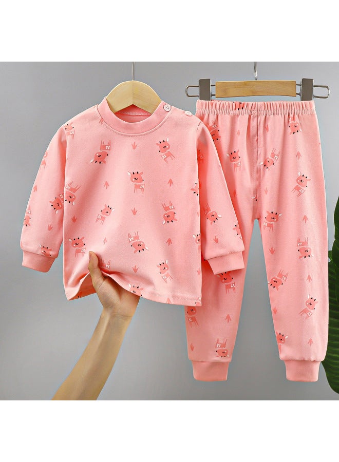 Children's Underwear Set Pure Cotton New Boys' Home Clothes Baby Girls' Autumn Clothes And Long Pants Kidsren's Clothing Processing And Customization