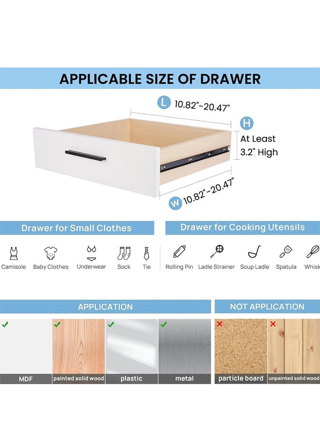 Topyich 6PCS Expandable Drawer Divider, Clear Kitchen Separators Adjustable 10.8-20.4, Dresser Organizer Separators for Divide Kitchen Utensils Clothes Cosmetics Stationeries  - Image 4
