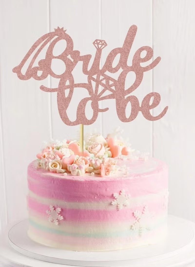 2PCSزينة كعكة لامعة للعروس لحفلات توديع العزوبية - Image 1