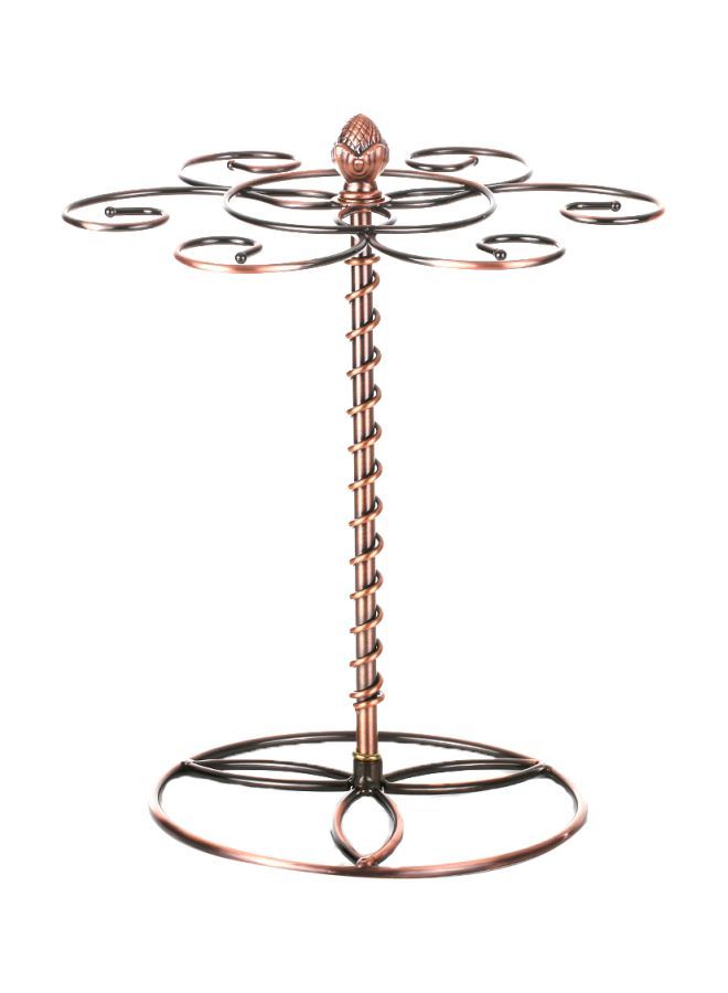 NIBEMINENT Liquor Glass Rack Brown 25x30.5x18.8cm - Image 1