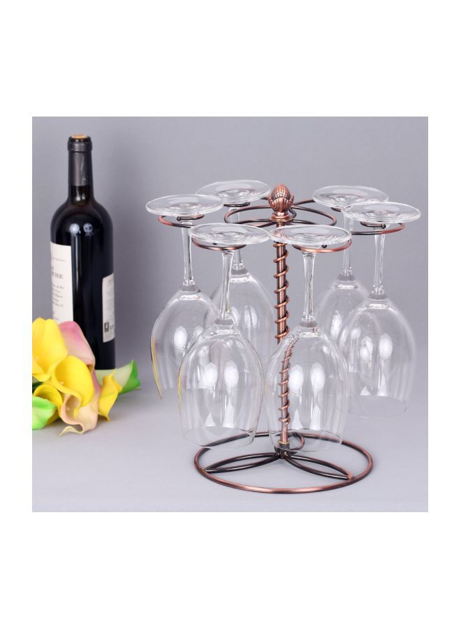 NIBEMINENT Liquor Glass Rack Brown 25x30.5x18.8cm - Image 5