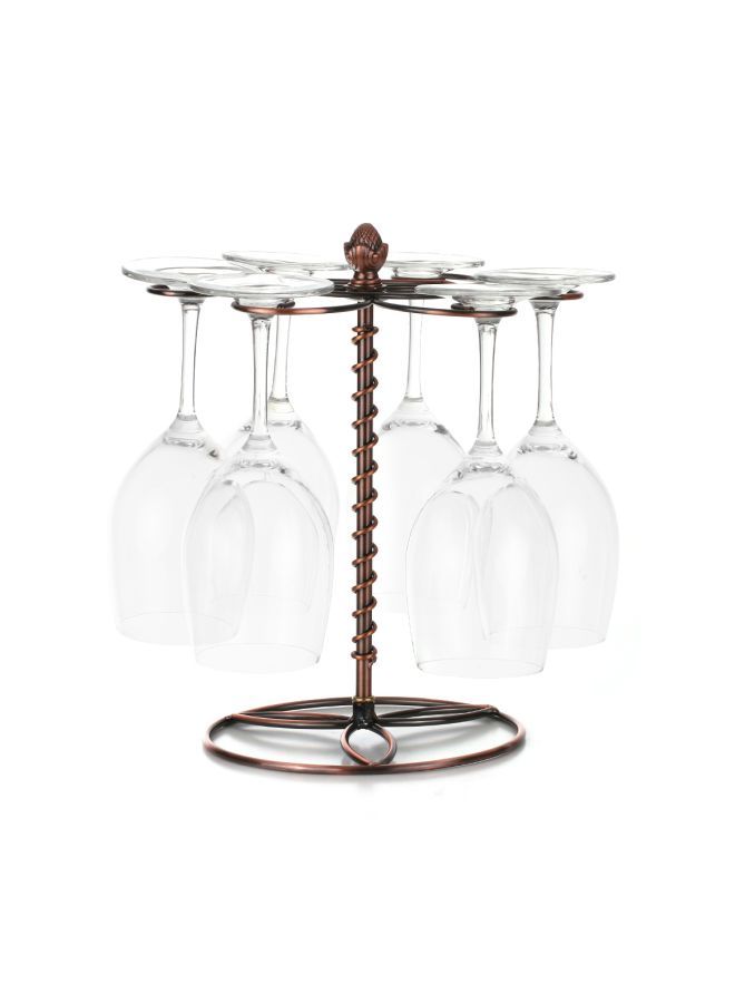 NIBEMINENT Liquor Glass Rack Brown 25x30.5x18.8cm - Image 2