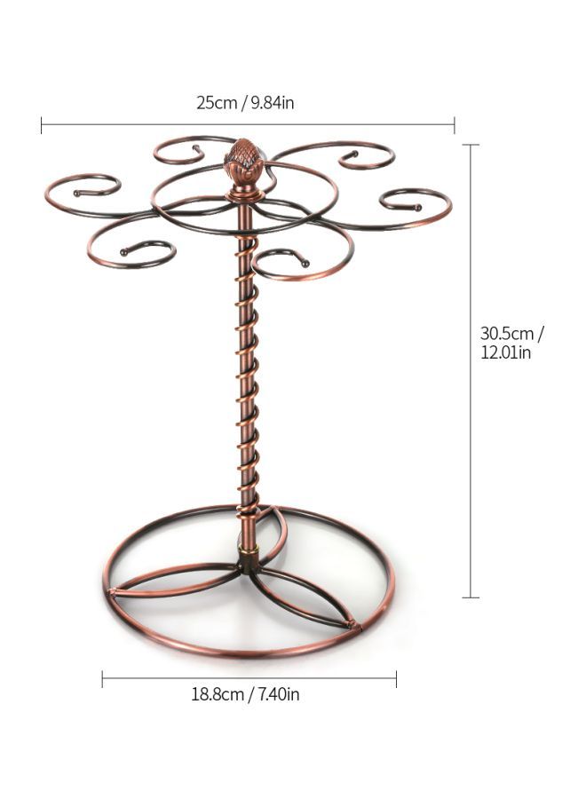 NIBEMINENT Liquor Glass Rack Brown 25x30.5x18.8cm - Image 3