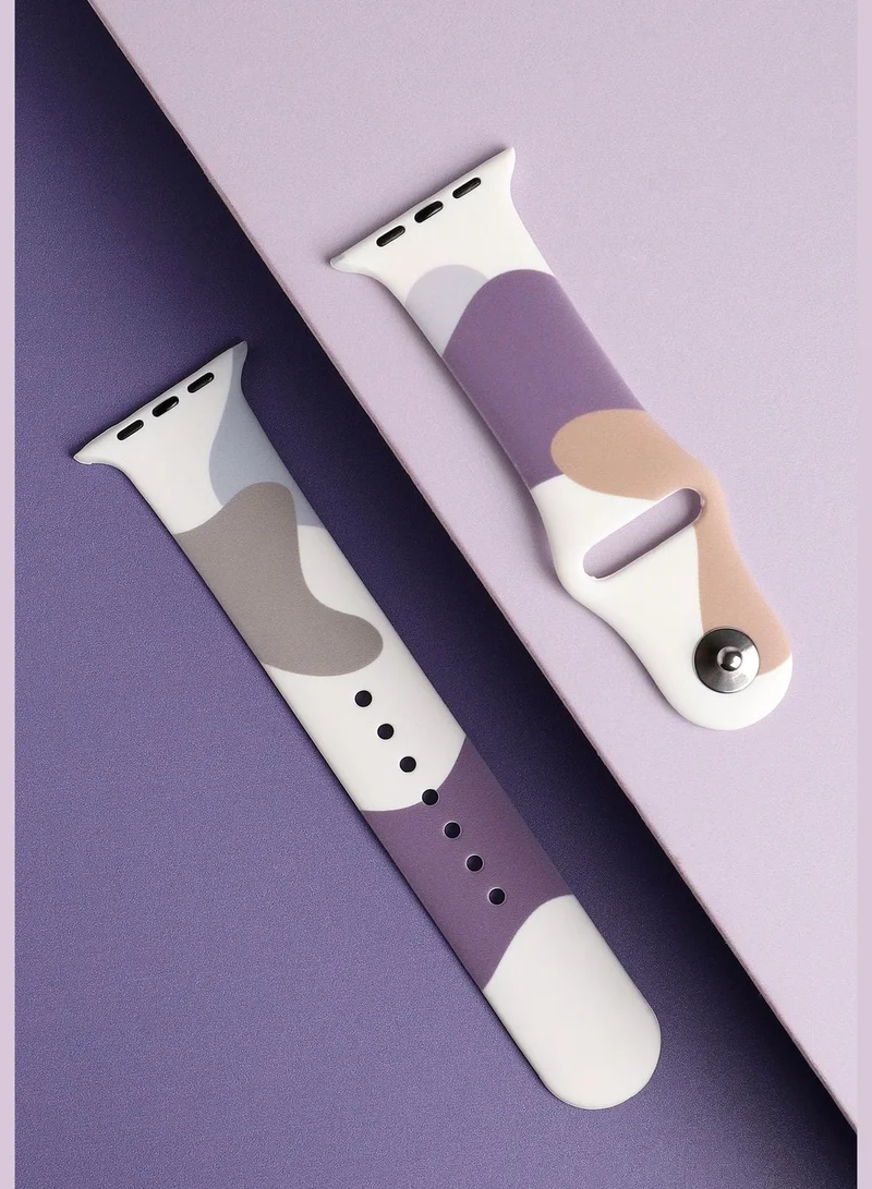 صوص هاوت 38mm/40mm,41mm | سوار ساعة أبل مموهة من السيليكون للنساء