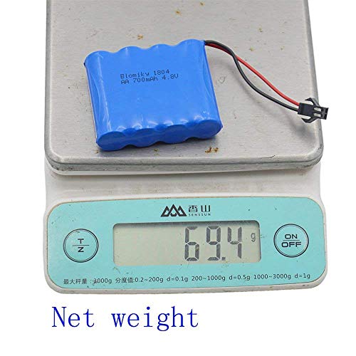 Blomiky 2 Pack 4.8V 700mAH Ni-Cd Battery Pack and 2 USB Cable Suitable for SY-E511 RC Excavator C181 C182 C185 1/18 Scale RC Truck / C181 Battery & USB 2 - Image 4