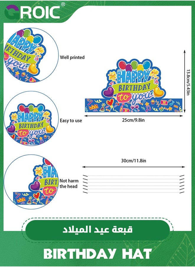 GROIC 15 Pack Birthday Crowns for Classroom, Kids Party Supplies, Headwear for Boys and Girls, Happy Birthday Hats for School Party Supplies  - Image 3