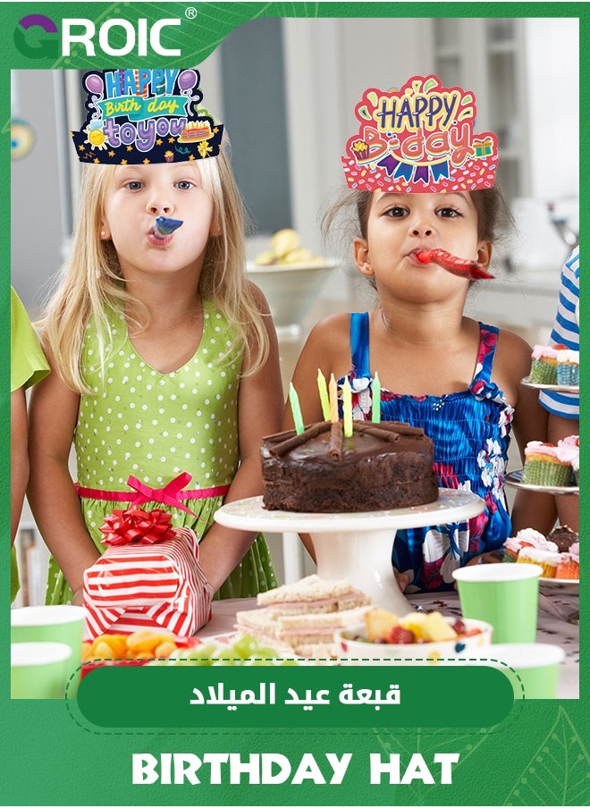 GROIC 15 Pack Birthday Crowns for Classroom, Kids Party Supplies, Headwear for Boys and Girls, Happy Birthday Hats for School Party Supplies  - Image 4