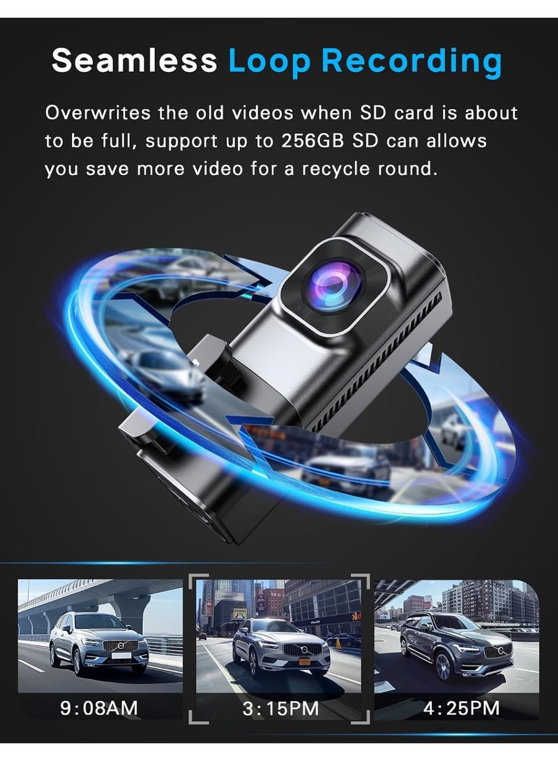 navycrest Dash Cam Car Front Rear 4K + 1080P, 5GHz WiFi Dash Cam with 32GB SD Card - Image 5