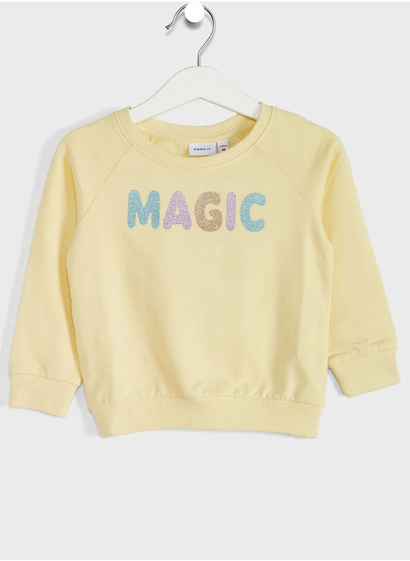 NAME IT Kids Text Print Sweatshirt