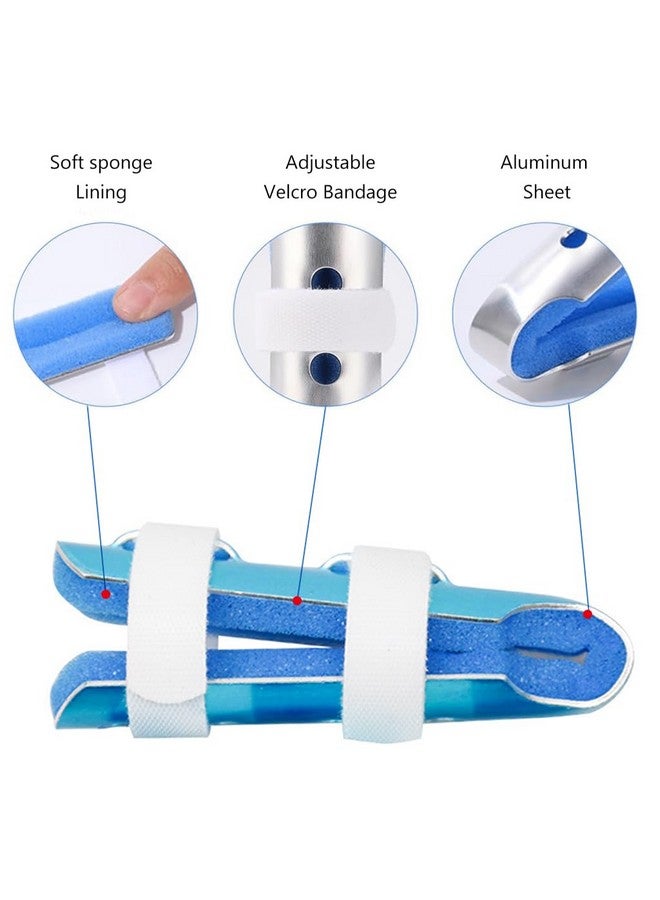 HANNEA® Aluminum Alloy finger splint, 3Pcs Finger Cot Splint Dual Hook and Loop Closure Strap Adjustable Finger SplintsPosture Corrector for Finger Fractures, Dislocations, Sprains Finger Brace - Image 5