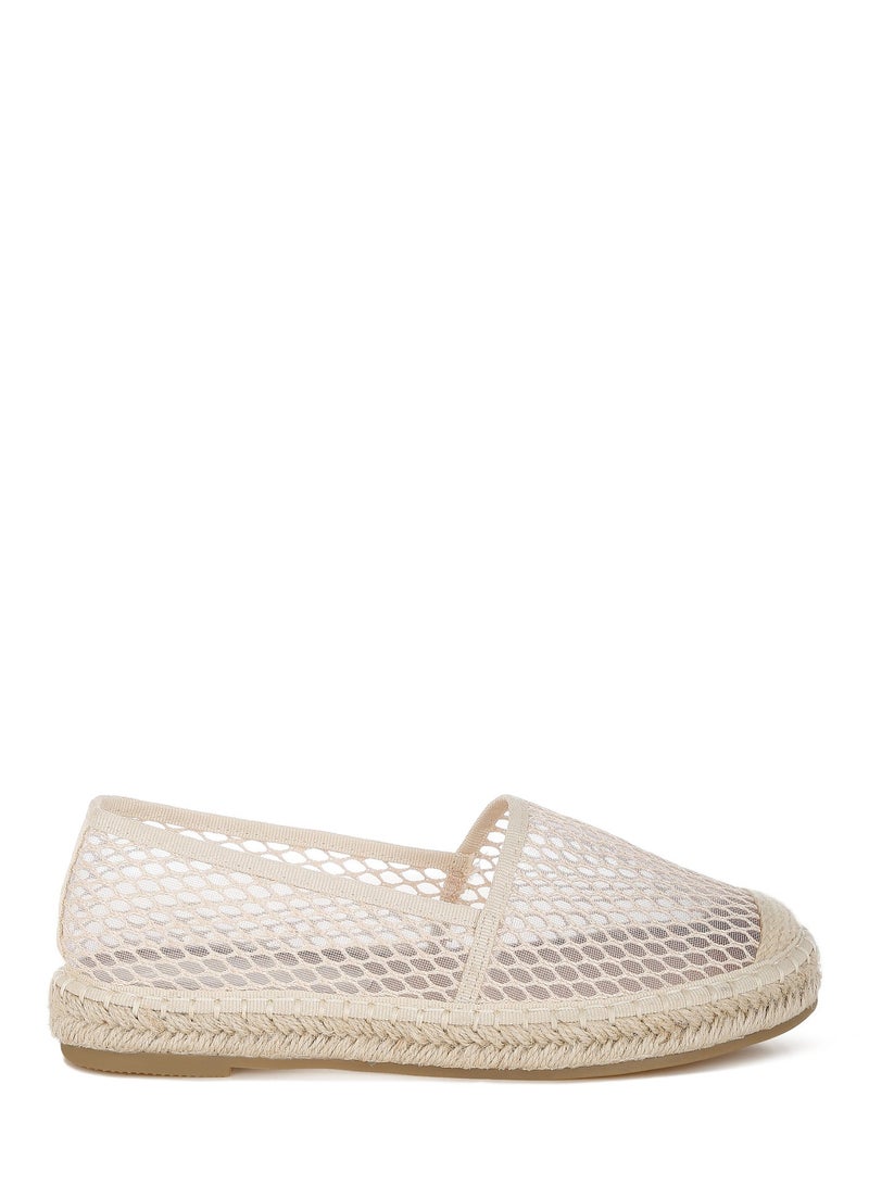 London Rag Women's Mesh Espadrille Loafers In Beige - Image 1
