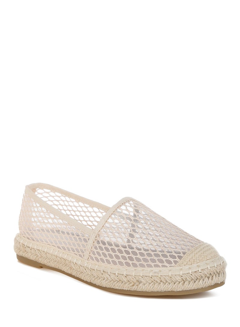 London Rag Women's Mesh Espadrille Loafers In Beige - Image 2