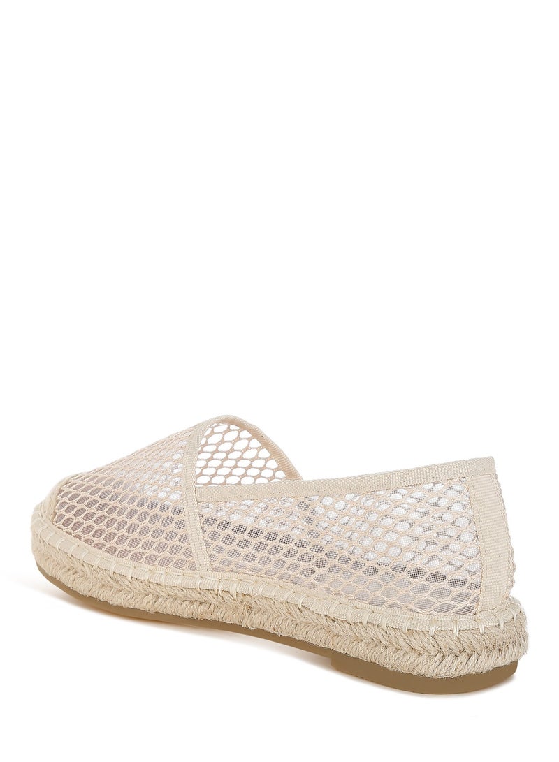 London Rag Women's Mesh Espadrille Loafers In Beige - Image 3