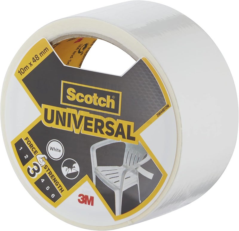 Scotch Universal Duct Tape 10m x 48mm - White, 1 Roll - Image 3
