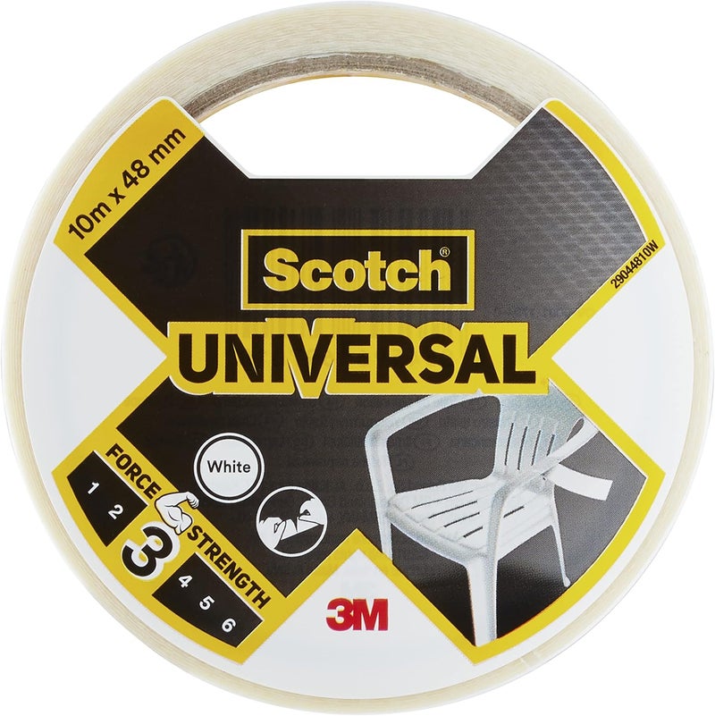 Scotch Universal Duct Tape 10m x 48mm - White, 1 Roll - Image 2