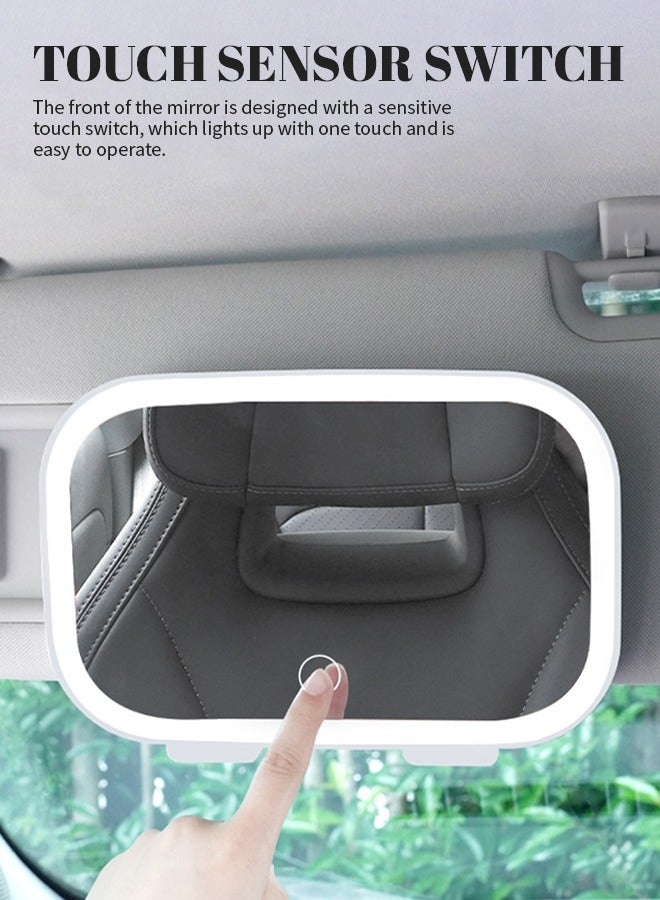Generic Rechargeable Car Makeup Mirror 3 Light Mode, Dimmable Clip-On Car Visor Vanity Mirror for Car Truck SUV  - Image 5